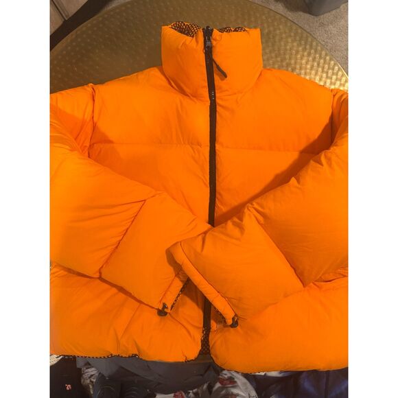 Mens Connor McKnight Orange Reversible Down Puffer Jacket sz L - Picture 5 of 7
